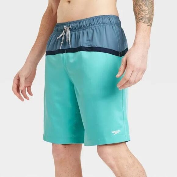 Speedo Men’s Marina Colorblock Swim Trunks XL Teal Green Blue UPF 50+
NEW/NWT!! - Picture 2 of 12